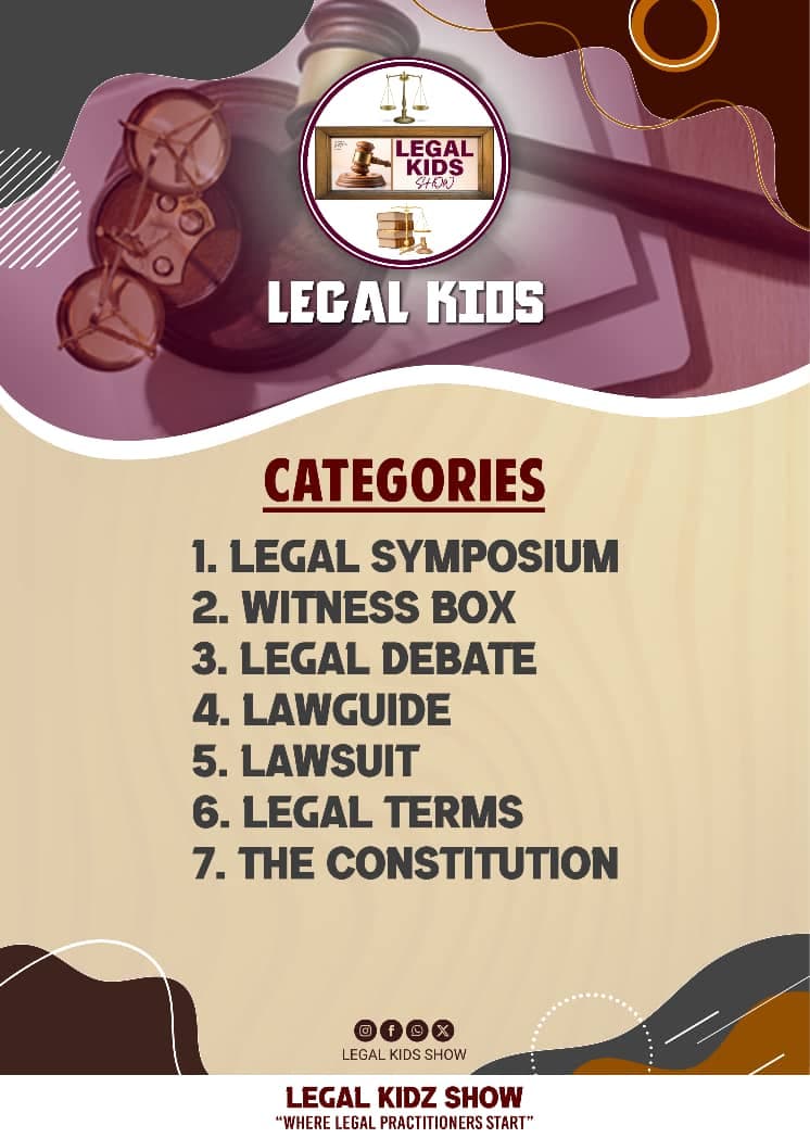 Legal Kids categories: Legal Symposium, Witness Box, Legal Debate, LawGuide, Lawsuit, Legal Terms, and The Constitution